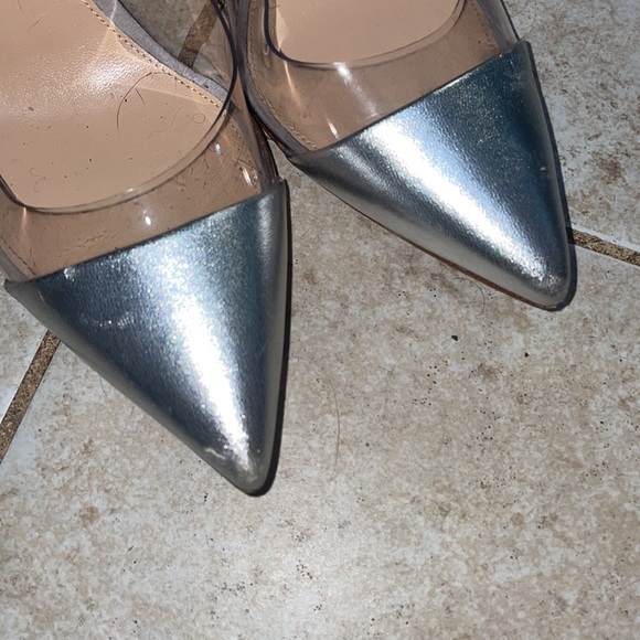$815 Gianvito rossi plexi 100 silver size 361/2 - Picture 7 of 10